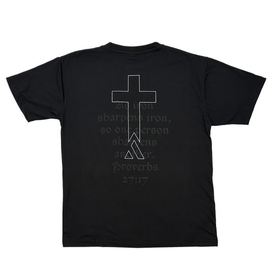 GOAT T-SHIRT (black on black text)