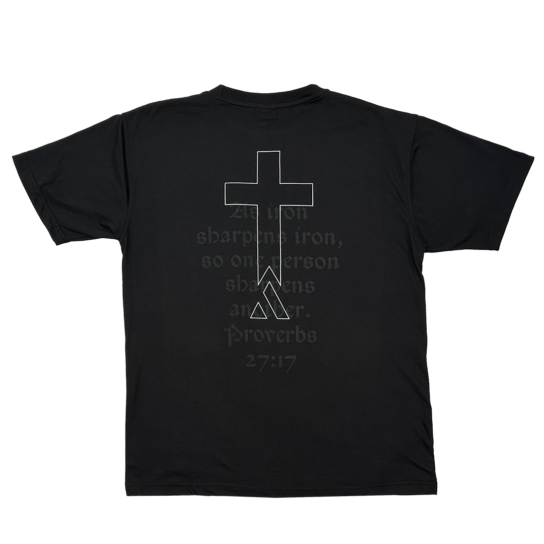 GOAT T-SHIRT (black on black text)