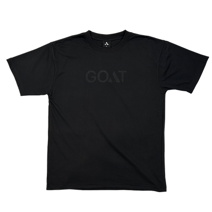 GOAT T-SHIRT (black on black text)